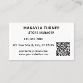 Custom Logo QR Code Blue 名刺 (裏面)