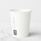 Custom Logo QR Code Branding Modern 紙コップ (裏面)