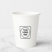 Custom Logo QR Code Branding Modern 紙コップ (正面)