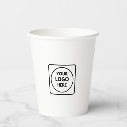 Custom Logo QR Code Branding Modern 紙コップ (正面)