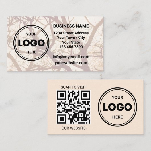Custom Logo QR Code Business Card 名刺 (正面/裏面)