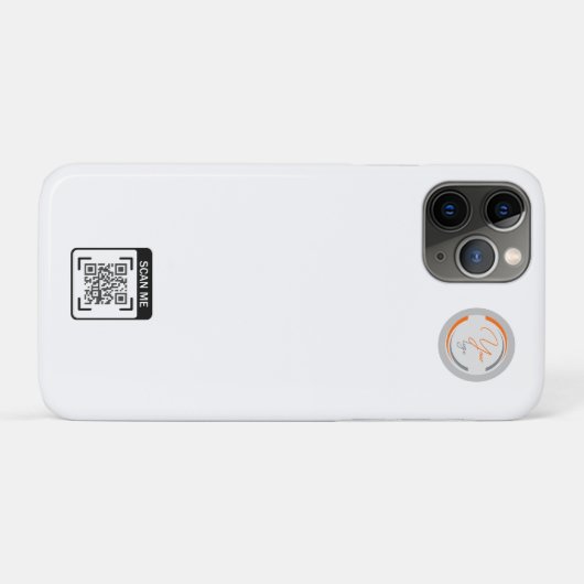 Custom Logo QR Code Business  Case-Mate iPhoneケース (裏面(横))