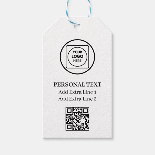 Custom Logo QR Code Business Gift Label price tags ギフトタグ (正面)