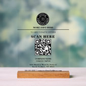 Custom Logo QR Code Business Promo Display アクリルサイン (ニュートラル)