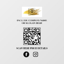 Custom Logo QR Code Business Window Sign Menu ウィンドウサイン