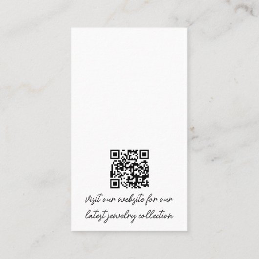 Custom Logo QR Code Jewelry Earring Display Card 名刺 (裏面)