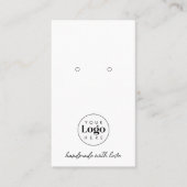 Custom Logo QR Code Jewelry Earring Display Card 名刺 (正面)