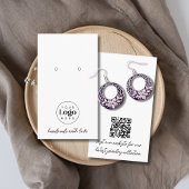 Custom Logo QR Code Jewelry Earring Display Card 名刺