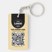 Custom Logo & QR Code Keychain | Business Promo Gi キーホルダー (裏面)