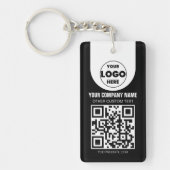 Custom Logo & QR Code Keychain | Business Promo Gi キーホルダー (正面)