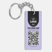 Custom Logo & QR Code Keychain | Business Promo Gi キーホルダー (正面左)