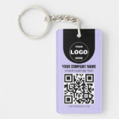 Custom Logo & QR Code Keychain | Business Promo Gi キーホルダー (正面)