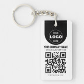 Custom Logo & QR Code Keychain | Business Promo Gi キーホルダー (正面)