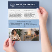 Custom Logo QR Mental Health Clinic チラシ (手)