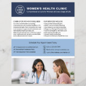 Custom Logo QR Women's Health Clinic チラシ (正面)
