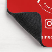 Custom Logo Red Business Branding social handle マウスパッド (コーナー)