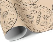 Custom Logo Rustic Bread & Pastry Wrap ラッピングペーパー (ロールコーナー)