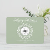 Custom Logo Sage Christmas Business Thank You Card シーズンカード (スタンド正面)