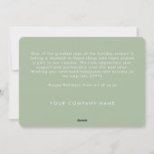 Custom Logo Sage Christmas Business Thank You Card シーズンカード (裏面)