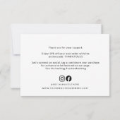 Custom logo Simple Elegant Gold Business order サンキューカード (裏面)