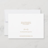 Custom Logo Simple Gold Business Modern Script サンキューカード (裏面)
