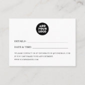 Custom logo Simple Modern Business 予約カード (正面)