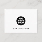 Custom logo Simple Modern Business 予約カード (裏面)
