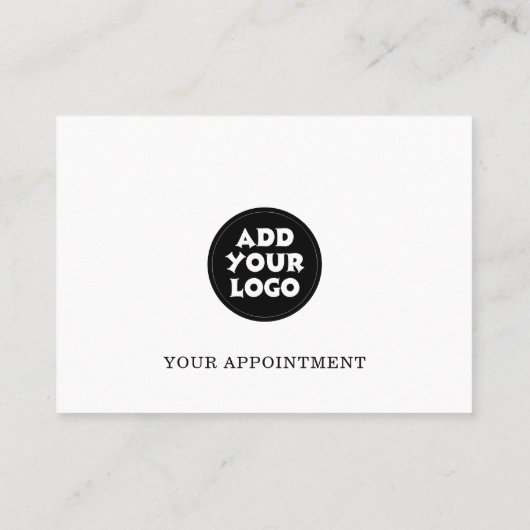 Custom logo Simple Modern Business 予約カード (裏面)