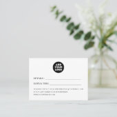 Custom logo Simple Modern Business 予約カード (スタンド正面)