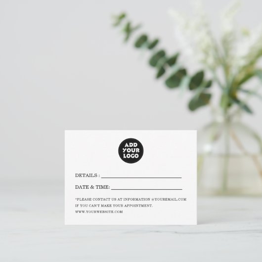Custom logo Simple Modern Business 予約カード (スタンド正面)
