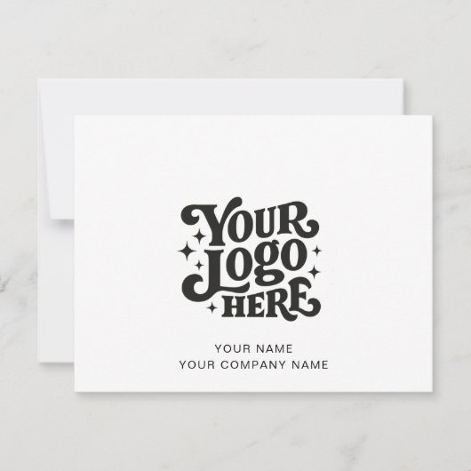 Custom Logo Simple Note Card ノートカード (正面)