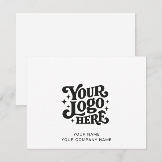 Custom Logo Simple Note Card ノートカード (正面/裏面)