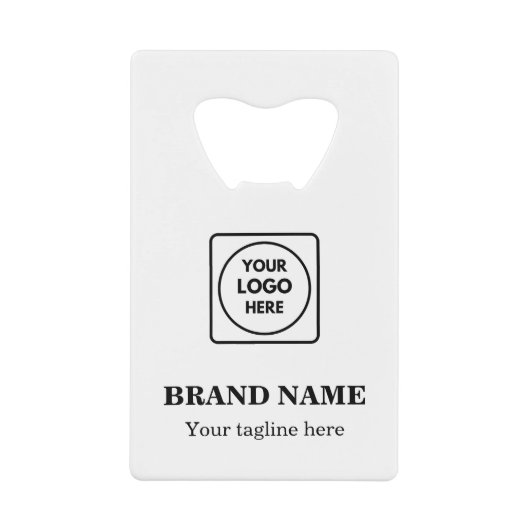 Custom Logo & Slogan Business Credit Card Design クレジットカード栓抜き (正面)