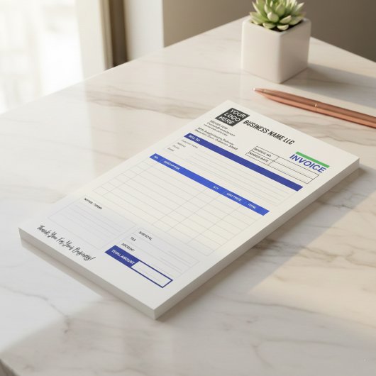 Custom Logo Small Business Invoice Receipt Pad ポストイット