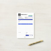 Custom Logo Small Business Invoice Receipt Pad ポストイット (デスク上)