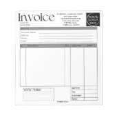 Custom Logo Small Business Invoice Sales Receipt ノートパッド (正面)