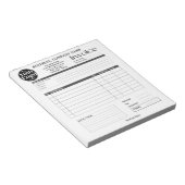 Custom Logo Small Business Invoice Sales Receipt N ノートパッド (アングル)