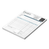 Custom Logo Small Business Invoice Sales Receipt O ノートパッド (回転)