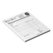 Custom Logo Small Business Invoice Sales Receipt O ノートパッド (アングル)