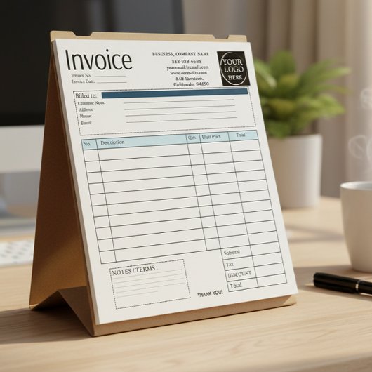 Custom Logo Small Business Invoice Sales Receipt O ノートパッド
