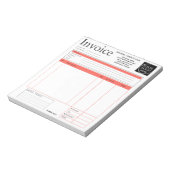 Custom Logo Small Business Invoice Sales Receipt P ノートパッド (回転)
