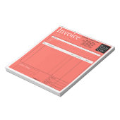 Custom Logo Small Business Invoice Sales Receipt R ノートパッド (回転)