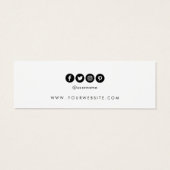 Custom logo social media stud earring display card (裏面)