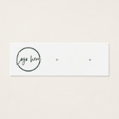 Custom logo social media stud earring display card (正面)