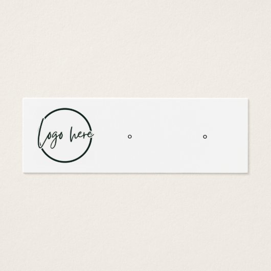 Custom logo social media stud earring display card (正面)