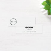 Custom logo social media stud earring display card (デスク)