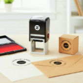 Custom Logo Stamp for Paper (Business Name Seal) セルフインキングスタンプ