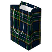 Custom Logo Tartan Paper Gift Bag ミディアムペーパーバッグ (裏面アングル)
