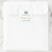Custom Logo Teal Thank You For Your Business スクエアシール (バッグ)