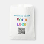 Custom Logo Text and QR Code Favor Bags Template フェイバーバッグ (正面)